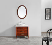 Regent 32” Brown Vanity Unit Marble Top
