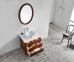 Regent 32” Brown Vanity Unit Marble Top