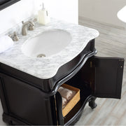 Astoria 30” Vanity With Marble Top Black