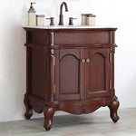 Astoria 30” Antique Cherry Vanity With Marble Top