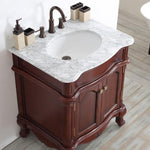 Astoria 30” Antique Cherry Vanity With Marble Top