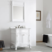 Astoria 24” White Vanity Unit With Marble Top
