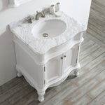 Astoria 24” White Vanity Unit With Marble Top