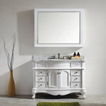 Astoria White 48” Vanity Unit & Carrara Marble Top