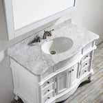 Astoria White 48” Vanity Unit & Carrara Marble Top