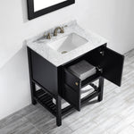 Belmont 600MM Carrara Marble White Vanity Unit