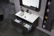 Carrara 40” Grey Vanity Unit Carrara Quartz Stone