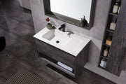 Carrara 40” Grey Vanity Unit Carrara Quartz Stone