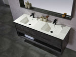Carrara 63” Grey Vanity Unit & Carrara Quartz Stone