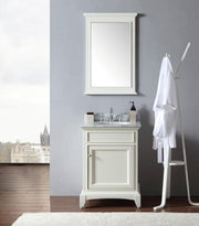 Classic 25” Cherry Wood Vanity Unit Marble Top
