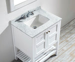 Belmont 600MM Carrara Marble White Vanity Unit