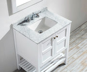 Belmont 600MM Carrara Marble White Vanity Unit