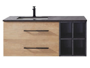 Carrara 48” Oak Vanity Unit With Grey Stone Top