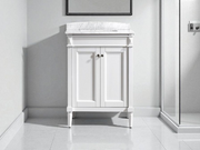 Charlotte 24” White Vanity Unit With Marble Top