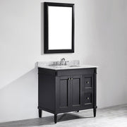Charlotte 36” Black Vanity Unit With Marble Top