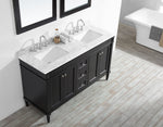 Charlotte 60” White Vanity Unit With Marble Top