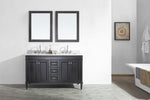 Charlotte 60” Black Vanity Unit With Marble Top