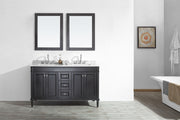 Charlotte 60” Black Vanity Unit With Marble Top