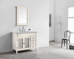 Classic 42” Antique White Vanity Unit & Marble Top