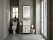 Classic 24” Antique Beige Vanity With Marble Top