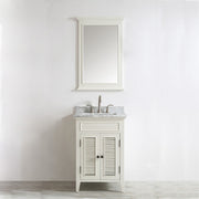 Classic 24” Antique Beige Vanity With Marble Top
