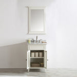 Classic 24” Antique Beige Vanity With Marble Top