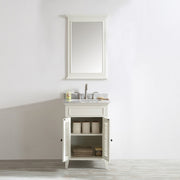 Classic 24” Antique Beige Vanity With Marble Top