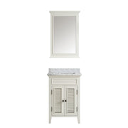 Classic 24” Antique Beige Vanity With Marble Top
