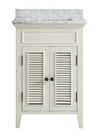 Classic 24” Antique Beige Vanity With Marble Top