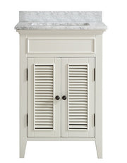 Classic 24” Antique Beige Vanity With Marble Top