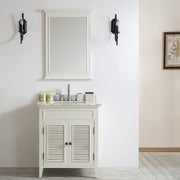 Classic 30” Antique Beige Vanity Unit & Marble Top