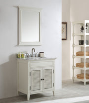 Classic 30” Antique Beige Vanity Unit & Marble Top