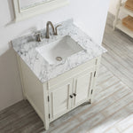 Classic 30” Antique Beige Vanity Unit & Marble Top