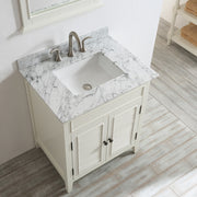 Classic 30” Antique Beige Vanity Unit & Marble Top