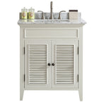 Classic 30” Antique Beige Vanity Unit & Marble Top
