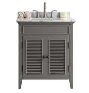 Classic 30” Grey Vanity With Marble Top