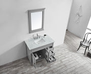Classic 42” Grey Vanity Unit & Marble Top