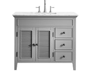 Classic 42” Grey Vanity Unit & Marble Top