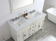 Classic 60” Antique Beige Vanity Unit With Marble Top