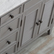 Classic 60” Grey Vanity With Marble Top