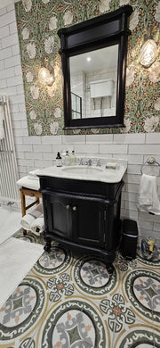 Astoria 30” Vanity With Marble Top Black