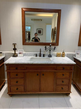 Dakota 1540MM Oak Brown Vanity Unit Marble Top