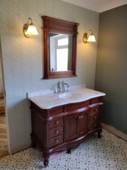 Astoria 1500MM Double Basin Marble Vanity Unit Black