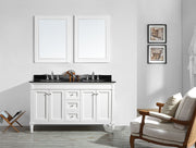 Charlotte 60” White Vanity Unit With Marble Top