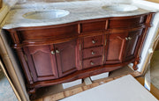 Astoria 1500MM Double Basin Marble Vanity Unit Black