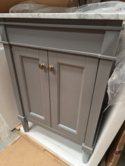 Charlotte 24” Grey Vanity Unit With Marble Top