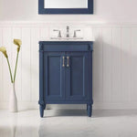 Charlotte 24” Royal Blue Vanity Unit With Marble Top