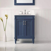 Charlotte 24” Royal Blue Vanity Unit With Marble Top