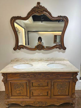 1500MM Brown Vanity Unit - Double Basin