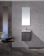Modern 16” Elegant Grey Wall Hung Vanity Unit